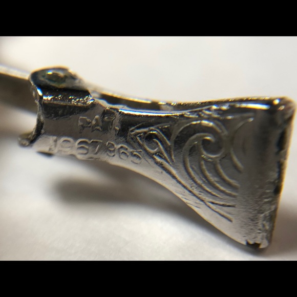 Vintage ORA Rhinestone Silver Tone Clip Earrings - Picture 7 of 8